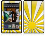 Amazon Kindle Fire (Original) Decal Style Skin - Rising Sun Japanese Flag Yellow