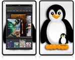 Amazon Kindle Fire (Original) Decal Style Skin - Penguins on White