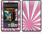 Amazon Kindle Fire (Original) Decal Style Skin - Rising Sun Japanese Flag Pink