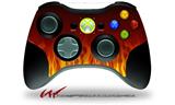 Fire on Black - Decal Style Skin fits Microsoft XBOX 360 Wireless Controller (CONTROLLER NOT INCLUDED)