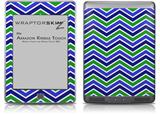 Zig Zag Blue Green - Decal Style Skin (fits Amazon Kindle Touch Skin)