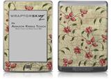 Flowers and Berries Red - Decal Style Skin (fits Amazon Kindle Touch Skin)