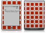 Squared Red Dark - Decal Style Skin (fits Amazon Kindle Touch Skin)
