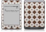Boxed Chocolate Brown - Decal Style Skin (fits Amazon Kindle Touch Skin)