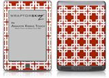 Boxed Red Dark - Decal Style Skin (fits Amazon Kindle Touch Skin)