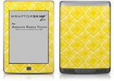 Wavey Yellow - Decal Style Skin (fits Amazon Kindle Touch Skin)