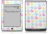 Kearas Peace Signs on White - Decal Style Skin (fits Amazon Kindle Touch Skin)
