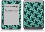 Retro Houndstooth Seafoam Green - Decal Style Skin (fits Amazon Kindle Touch Skin)