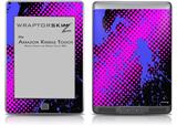Halftone Splatter Blue Hot Pink - Decal Style Skin (fits Amazon Kindle Touch Skin)