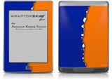 Ripped Colors Blue Orange - Decal Style Skin (fits Amazon Kindle Touch Skin)