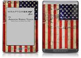Painted Faded and Cracked USA American Flag - Decal Style Skin (fits Amazon Kindle Touch Skin)