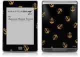 Anchors Away Black - Decal Style Skin (fits Amazon Kindle Touch Skin)