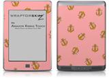 Anchors Away Pink - Decal Style Skin (fits Amazon Kindle Touch Skin)