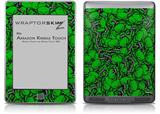 Scattered Skulls Green - Decal Style Skin (fits Amazon Kindle Touch Skin)