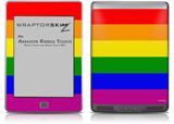 Rainbow Stripes - Decal Style Skin (fits Amazon Kindle Touch Skin)