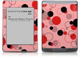 Lots of Dots Red on Pink - Decal Style Skin (fits Amazon Kindle Touch Skin)