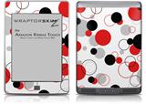 Lots of Dots Red on White - Decal Style Skin (fits Amazon Kindle Touch Skin)