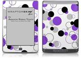 Lots of Dots Purple on White - Decal Style Skin (fits Amazon Kindle Touch Skin)