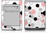 Lots of Dots Pink on White - Decal Style Skin (fits Amazon Kindle Touch Skin)
