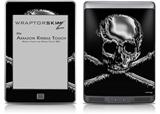 Chrome Skull on Black - Decal Style Skin (fits Amazon Kindle Touch Skin)