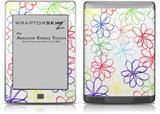 Kearas Flowers on White - Decal Style Skin (fits Amazon Kindle Touch Skin)