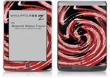 Alecias Swirl 02 Red - Decal Style Skin (fits Amazon Kindle Touch Skin)
