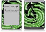 Alecias Swirl 02 Green - Decal Style Skin (fits Amazon Kindle Touch Skin)