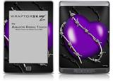 Barbwire Heart Purple - Decal Style Skin (fits Amazon Kindle Touch Skin)