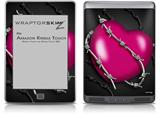Barbwire Heart Hot Pink - Decal Style Skin (fits Amazon Kindle Touch Skin)