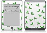 Christmas Holly Leaves on White - Decal Style Skin (fits Amazon Kindle Touch Skin)