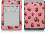 Strawberries on Pink - Decal Style Skin (fits Amazon Kindle Touch Skin)