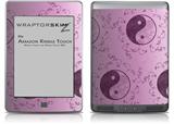 Feminine Yin Yang Purple - Decal Style Skin (fits Amazon Kindle Touch Skin)