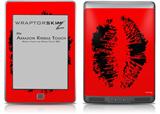 Big Kiss Black on Red - Decal Style Skin (fits Amazon Kindle Touch Skin)