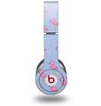Skin Decal Wrap works with Original Beats Solo HD Headphones Flamingos on Blue Skin Only (HEADPHONES NOT INCLUDED)