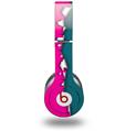 Skin Decal Wrap works with Original Beats Solo HD Headphones Ripped Colors Hot Pink Seafoam Green Skin Only (HEADPHONES NOT INCLUDED)
