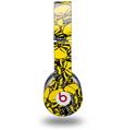Skin Decal Wrap works with Original Beats Solo HD Headphones Scattered Skulls Yellow Skin Only (HEADPHONES NOT INCLUDED)