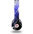 Skin Decal Wrap works with Original Beats Solo HD Headphones Halftone Splatter White Blue Skin Only (HEADPHONES NOT INCLUDED)