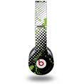 Skin Decal Wrap works with Original Beats Solo HD Headphones Halftone Splatter Green White Skin Only (HEADPHONES NOT INCLUDED)