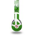 Skin Decal Wrap works with Original Beats Solo HD Headphones Love and Peace Green Skin Only (HEADPHONES NOT INCLUDED)