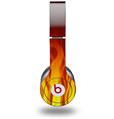 Skin Decal Wrap works with Original Beats Solo HD Headphones Fire on Black Skin Only (HEADPHONES NOT INCLUDED)
