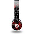 Skin Decal Wrap works with Original Beats Solo HD Headphones Twisted Garden Gray and Red Skin Only (HEADPHONES NOT INCLUDED)