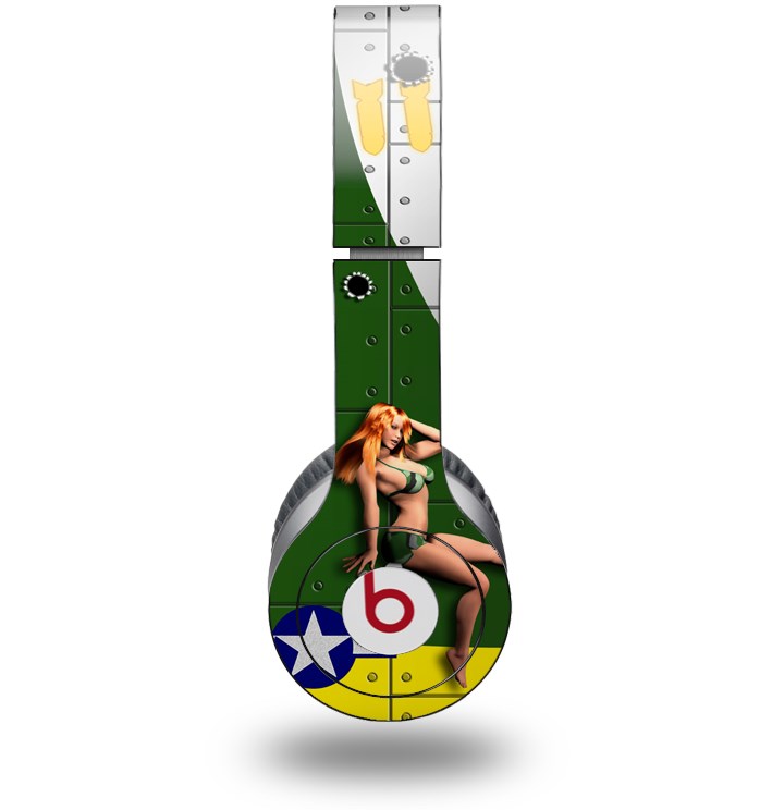 WWII Bomber Plane Pin Up Girl Skin fits Beats Solo HD Headphones 