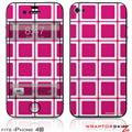 iPhone 4S Skin Squared Fushia Hot Pink