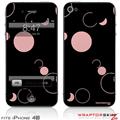 iPhone 4S Skin Lots of Dots Pink on Black