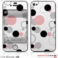 iPhone 4S Skin Lots of Dots Pink on White