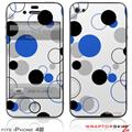 iPhone 4S Skin Lots of Dots Blue on White