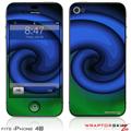 iPhone 4S Skin Alecias Swirl 01 Blue