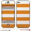 iPhone 4S Skin Kearas Psycho Stripes Orange and White