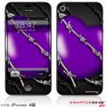 iPhone 4S Skin Barbwire Heart Purple