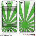 iPhone 4S Skin Rising Sun Japanese Flag Green